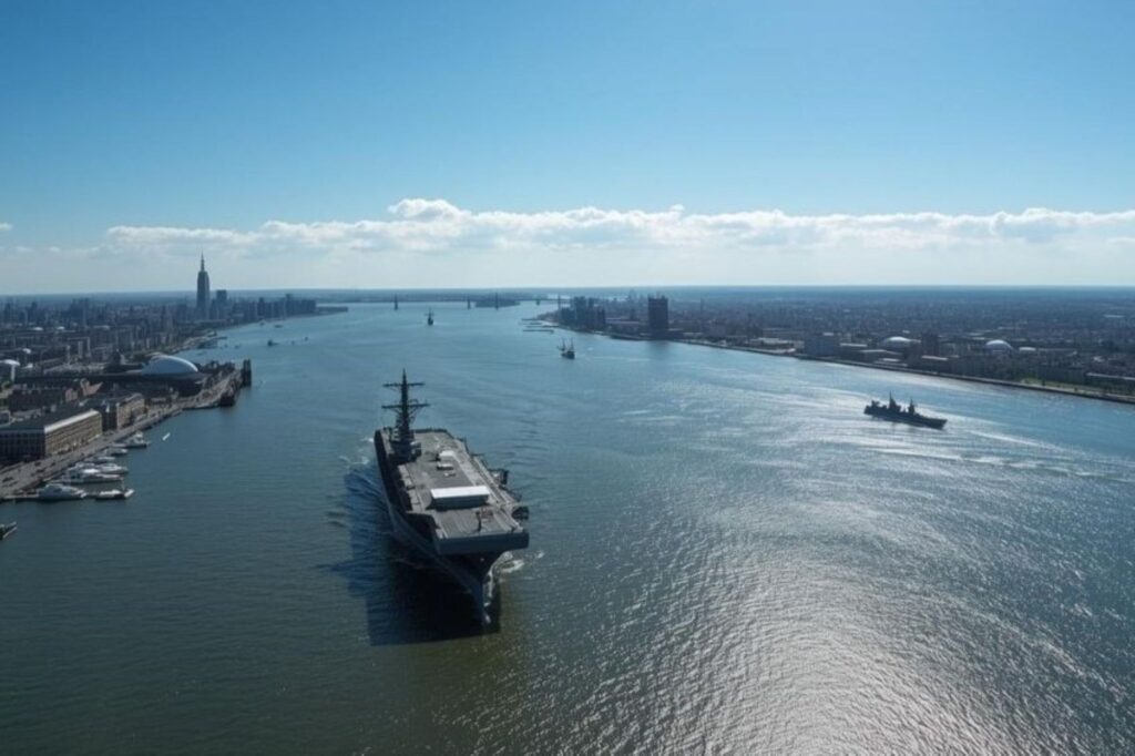 Intrepid Museum Pier 86 Hudson River hosting Memorial Day NYC ceremony 2026