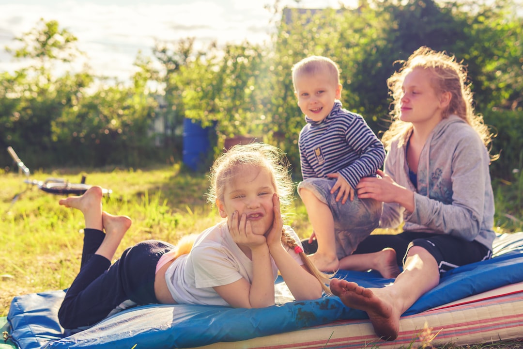 A family enjoying a World Cup viewing party together at a free outdoor event in New York City