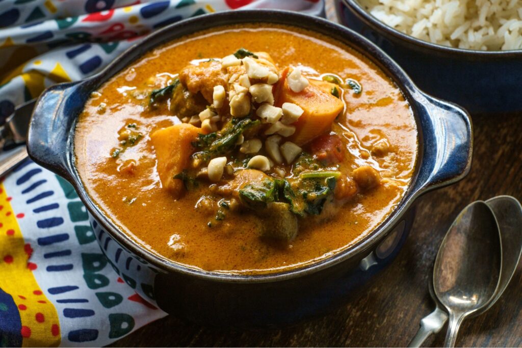 West African one-pot meal peanut stew groundnut sauce bowl