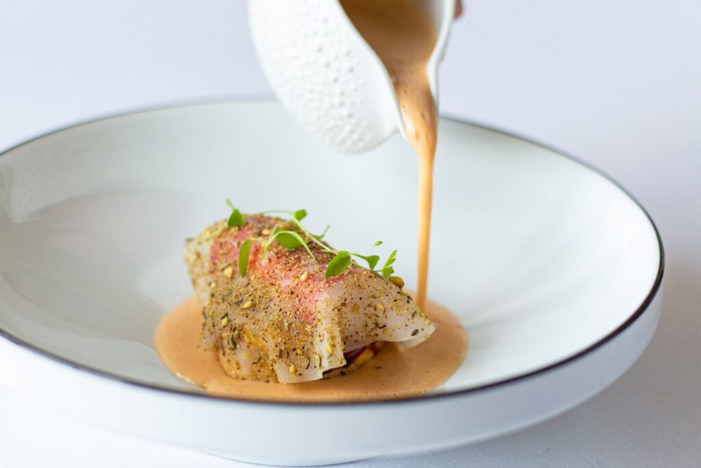 wonderful plate of chef Floris-Van-Der-Veken-Hof-van-Cleve-Kruishoutem