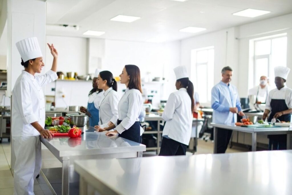 Staffing solutions including restaurant training programs with chef teaching retention strategies