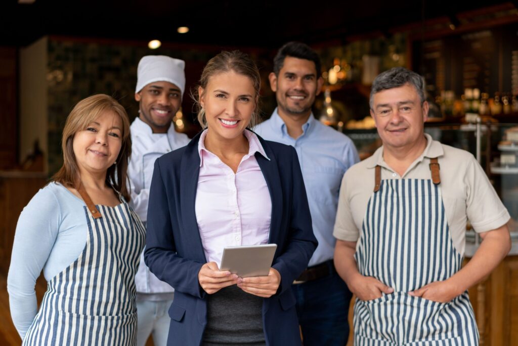 Hotel breakfast team