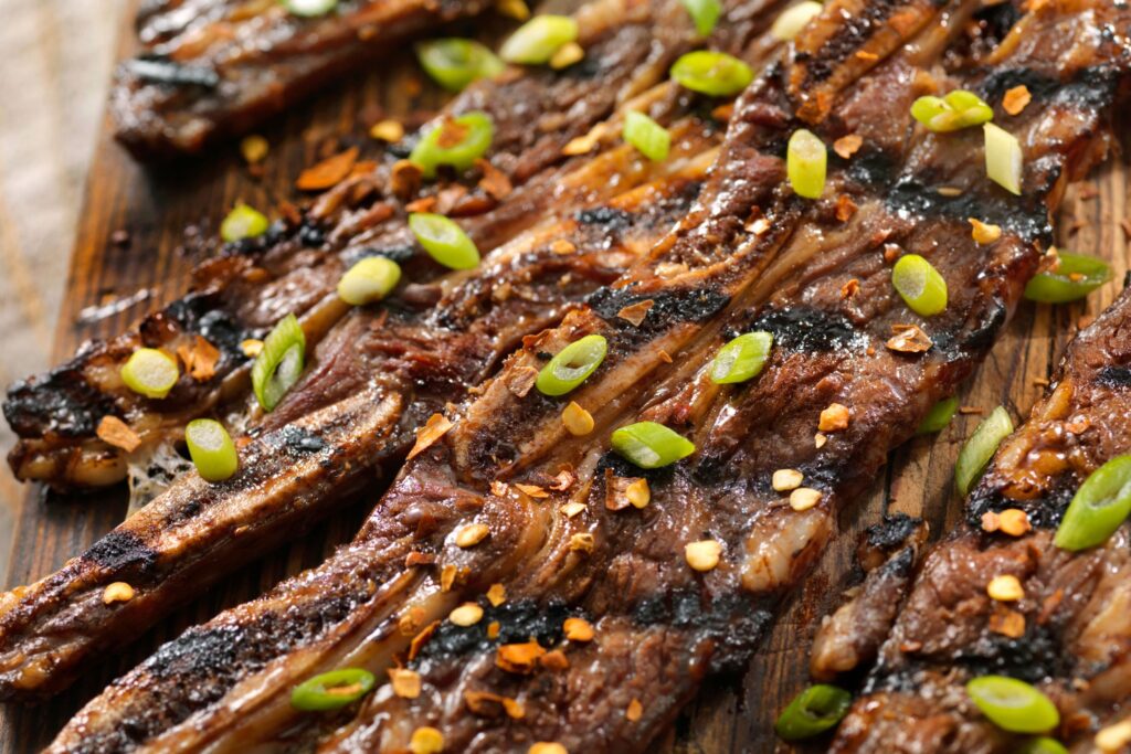 galbi short ribs grilled with Korean marinade