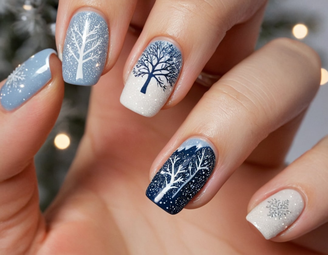 Un artista de uñas aplicando un diseño de temporada detallado como parte de una cita de arte de uñas en Tokio