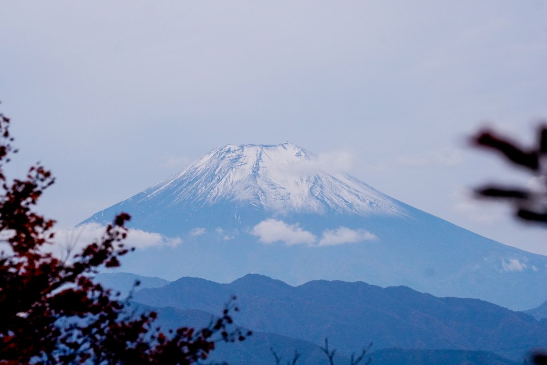 Escursionista sul sentiero del Monte Takao, un popolare percorso per gite giornaliere a Tokyo