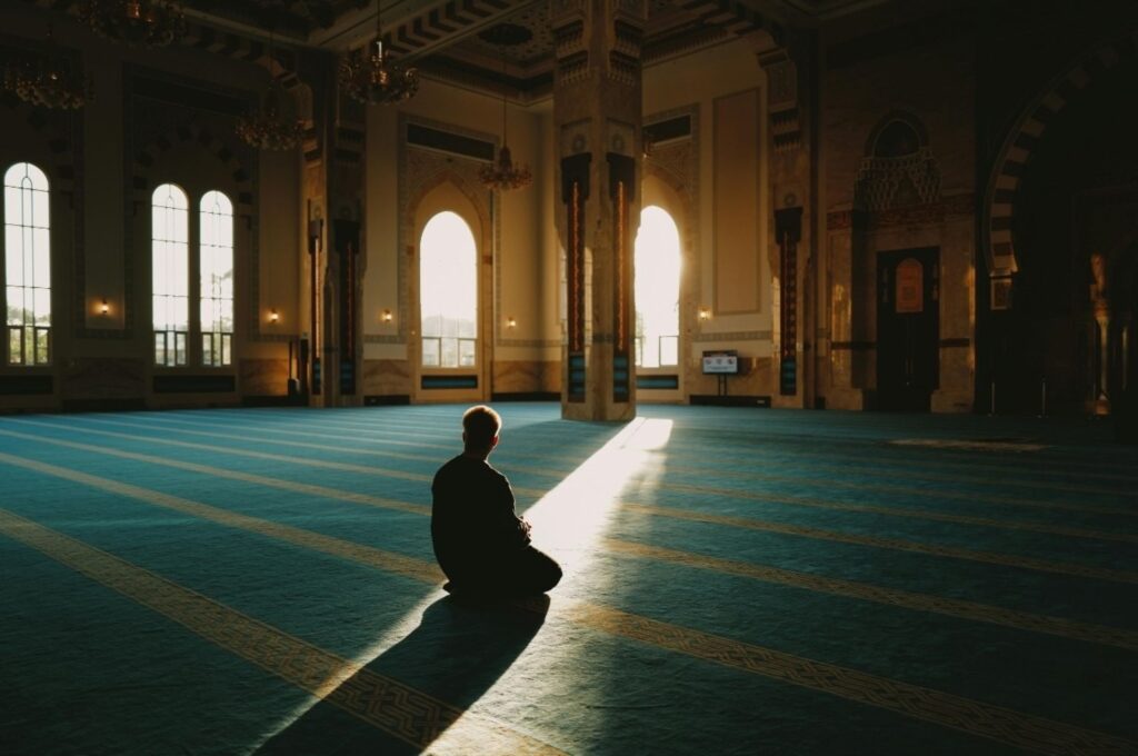 Reunião de oração comunitária do Ramadão em Marrocos mostrando a observância espiritual e as tradições durante o mês sagrado