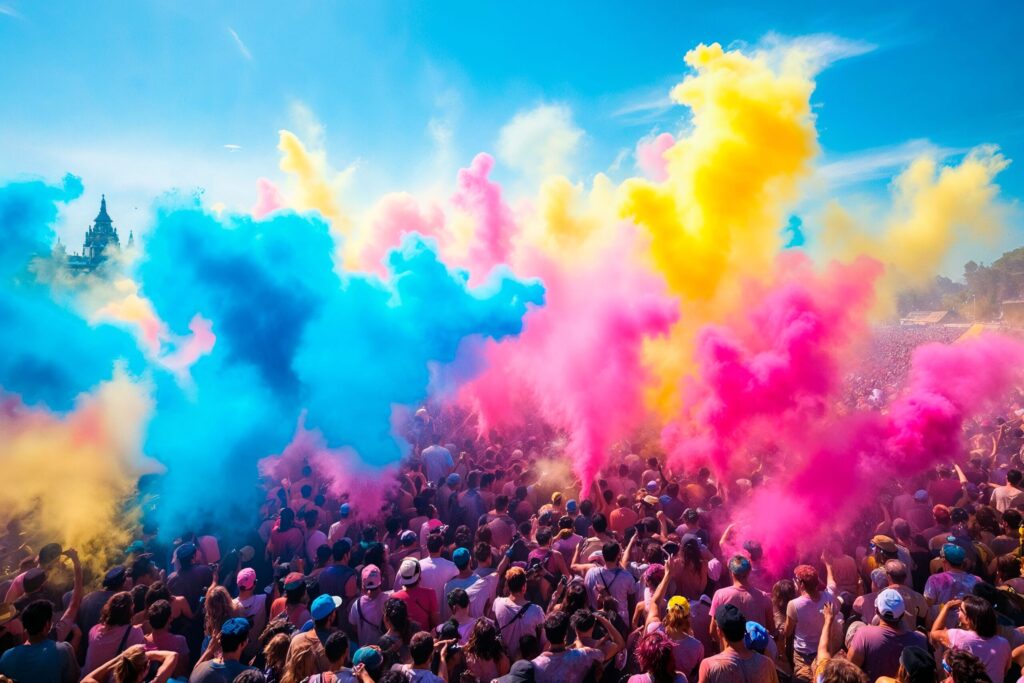 holi festival celebration in dubai organized by festival organizers plannng magic events