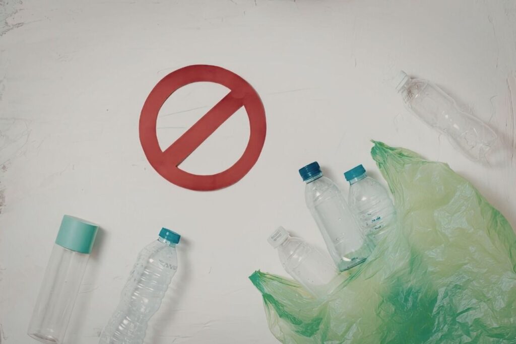 Eco-conscious Dubai residents reducing plastic waste and practicing sustainable green living habits