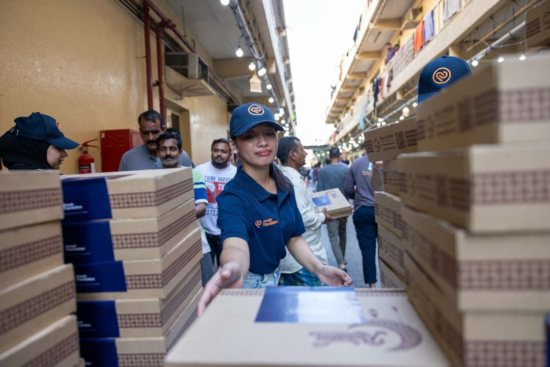 Warehouse worker in a sector where Dubai hiring has slowed