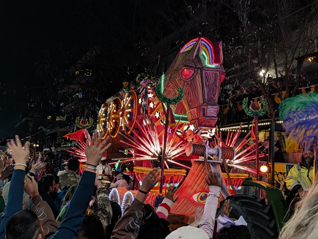A DJ performing at a Notting Hill Carnival sound system on a west London street during the festival