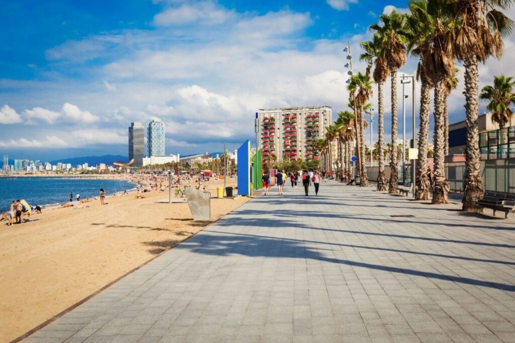 Tour de France 2026 Grand Départ team time trial along the Barcelona seafront on 4 July