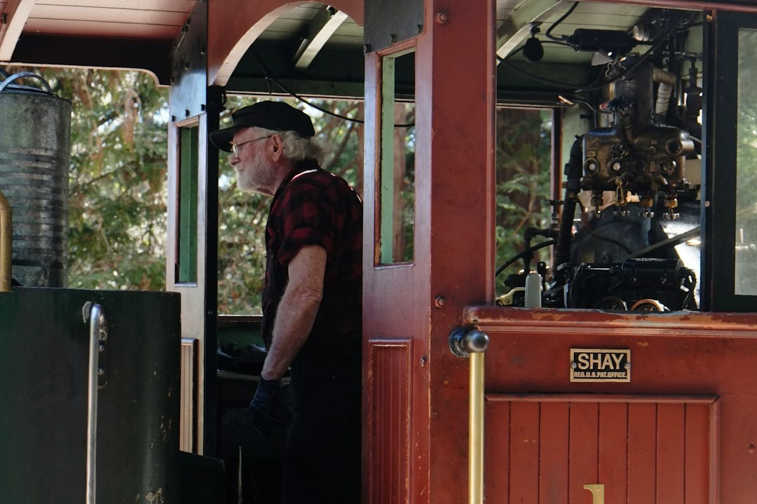 Passenger boarding a narrow-gauge foliage trains route in a Tyrolean valley station