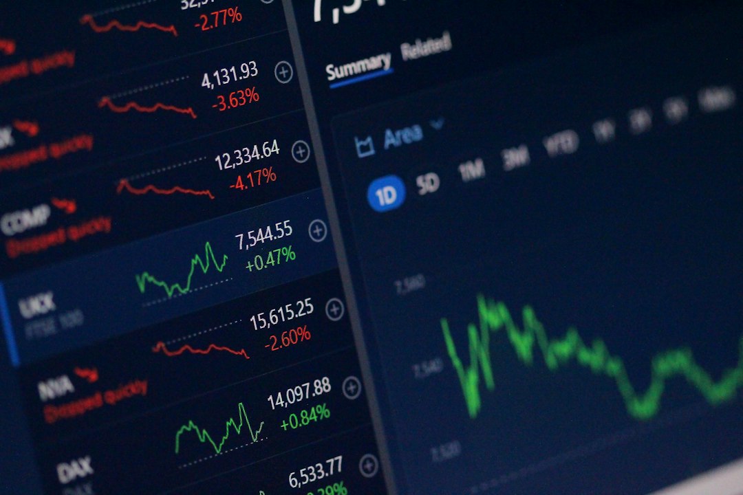 Trader following earnings season moves at a European exchange