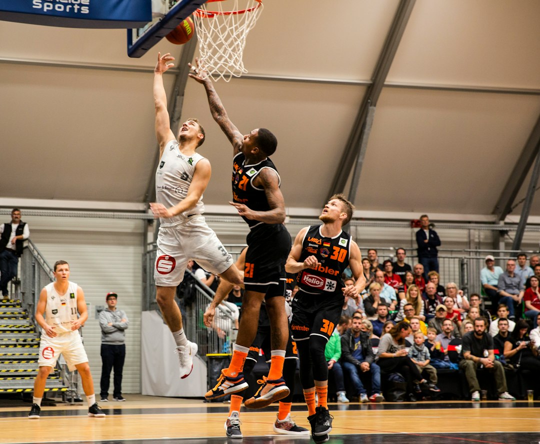A Valencia Basket player in action during the EuroLeague season at Roig Arena