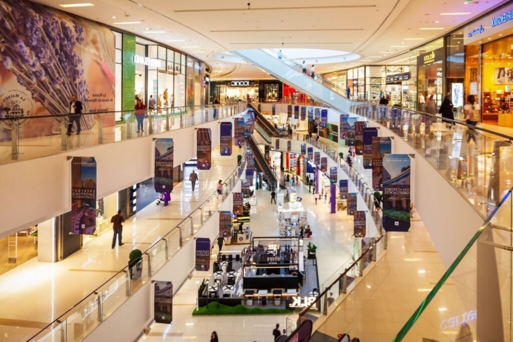 Indian luxury fashion mall interior showcasing retail economics and high-end brand performance environment
