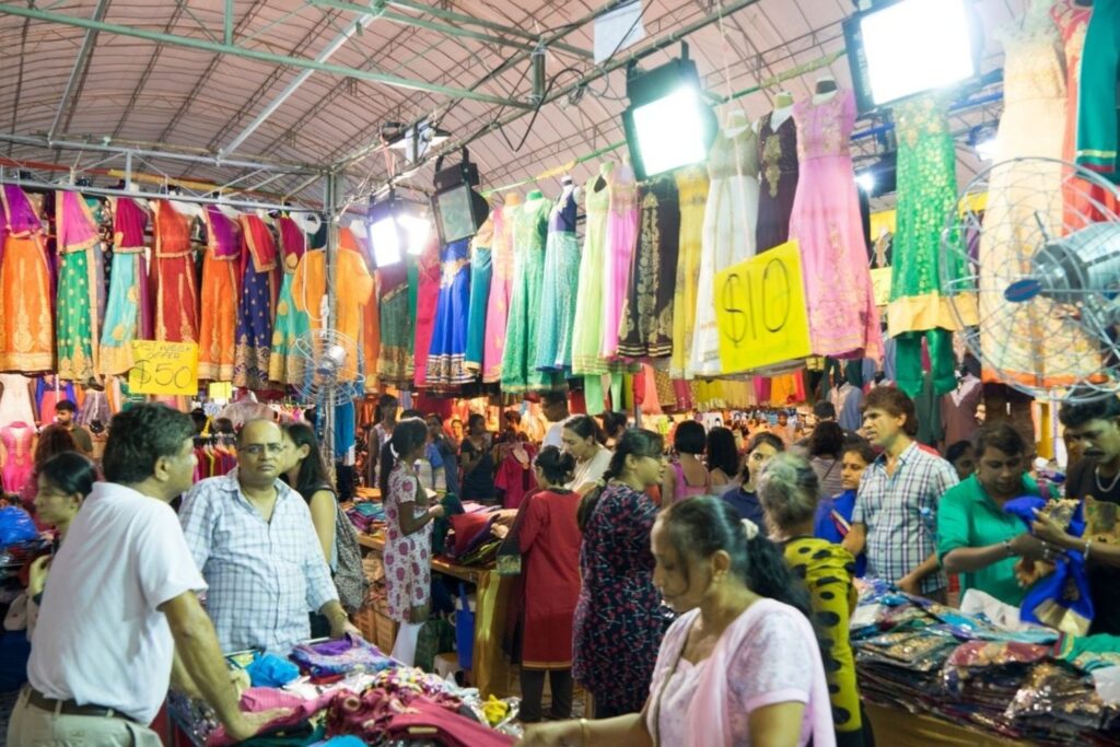 Diwali retail surge showing crowded Indian store with shoppers during festival season sales
